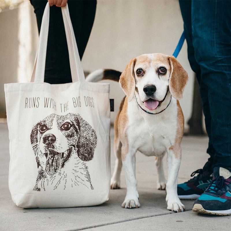 宠物环保帆布袋 米格鲁BEAGLE 购物袋 手提袋 - 手提包/手提袋 - 环保材料 