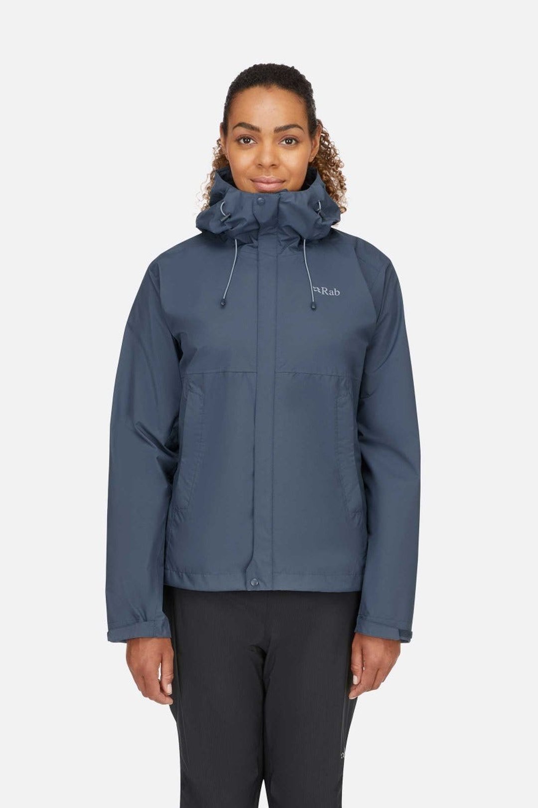 【Rab】Downpour Eco Jacket 轻量防风防水连帽外套 女 猎户蓝 - 女装运动衣 - 聚酯纤维 蓝色