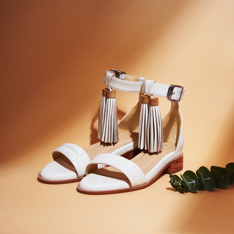 Off White-Palm - Ankle Strap Sandals - 男女凉鞋 - 真皮 白色