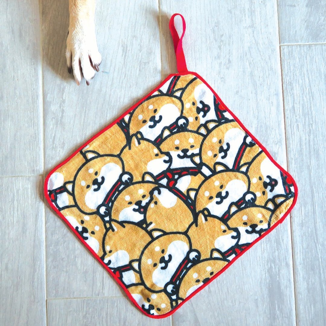 SHIBE SHIBAinc 柴犬工房 柴犬派对 柴犬 纯棉毛巾 - 毛巾浴巾 - 棉 红色