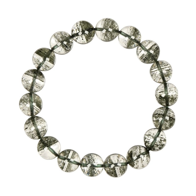 【正佳珠宝】绿幽灵 超顶级千层满天星 10.8-11.3mm 绿幽灵手珠 - 手链/手环 - 半宝石 多色