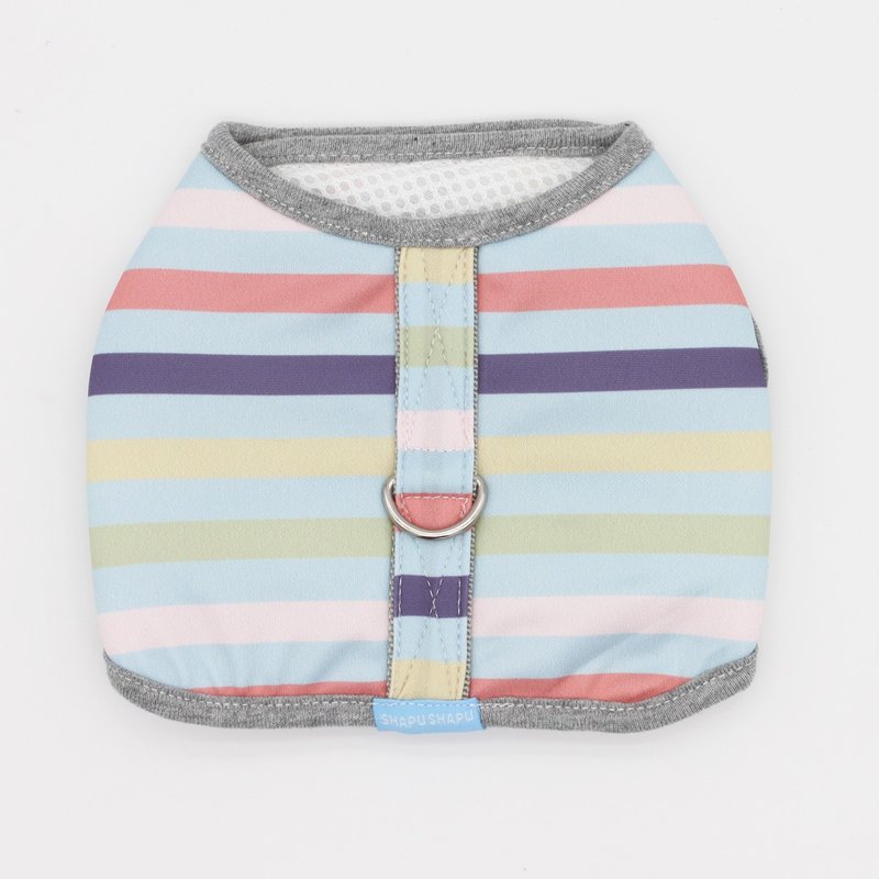 SHAPU 大角度胸背衣-粉紫条(不含牵绳) - 项圈/牵绳 - 聚酯纤维 