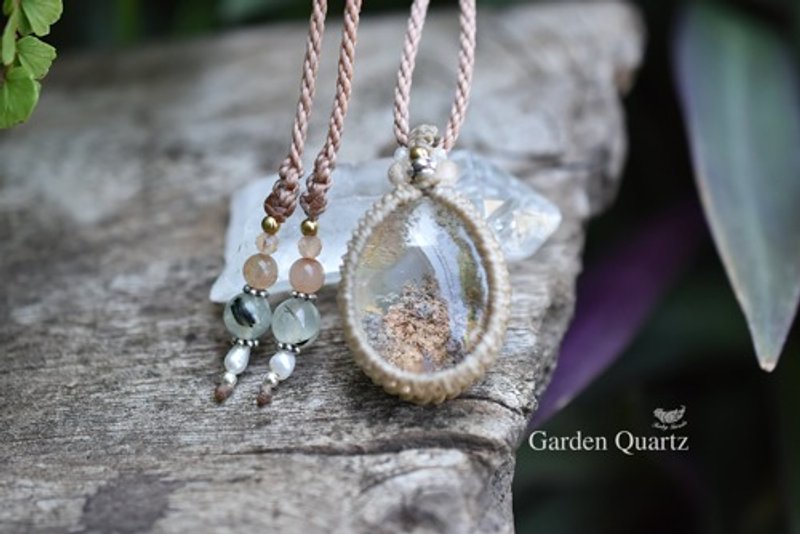 红橙花痴花园石英花边项链 958 - 项链 - 宝石 