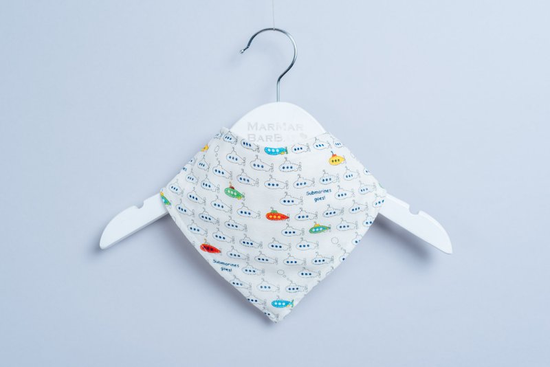 六重纱领巾-交通2-纱 - 围嘴/口水巾 - 棉．麻 白色