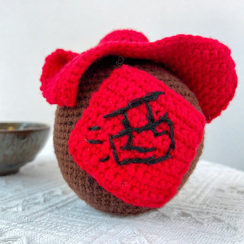 手钩中式女儿红酒罂公仔 - 玩偶/公仔 - 绣线 