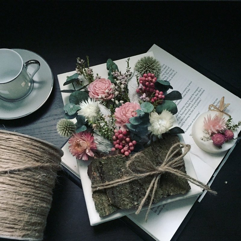 【永生花|干燥花】当干燥花变成立体画|粉系|壁挂|礼物|房间布置 - 干燥花/捧花 - 植物．花 粉红色