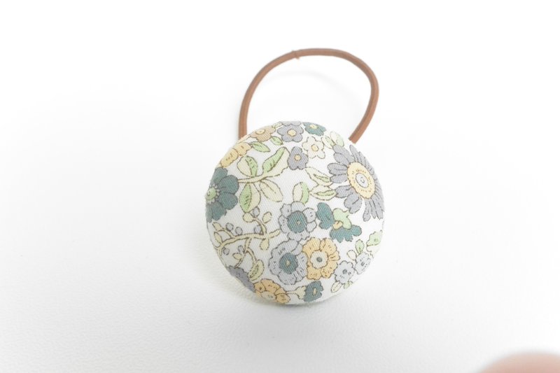 立体包扣发束 - 蓝紫花 - 发饰 - 棉．麻 绿色