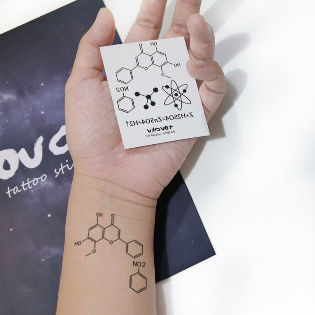 TU纹身贴纸-化学式／刺青／防水纹身／原创／纹身贴／ - 纹身贴 - 纸 黑色