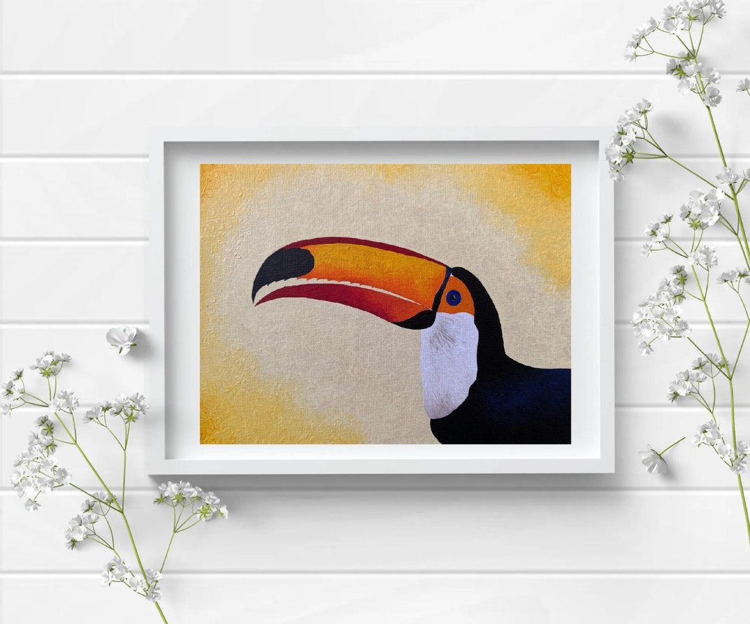 Toucan Bird Wall Art, Orignal Painting, Animals Painting, Animal Wall Decor - 墙贴/壁贴 - 压克力 多色