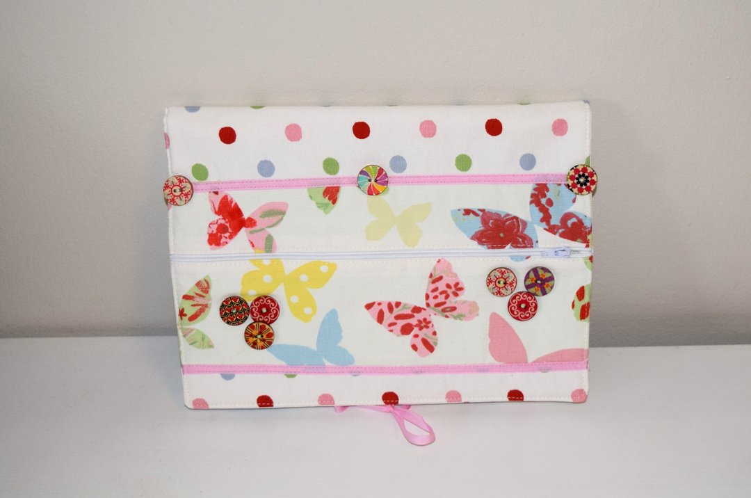 Butterfly iPad Cover Padded Tablet Cover Polka Dot iPad Case Fabric Tablet Case - 平板/电脑保护壳 - 棉 多色
