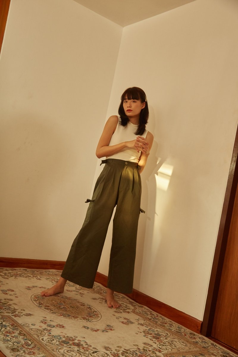 Highestjump Pilot Pant (Olive) - 女装长裤 - 棉．麻 绿色