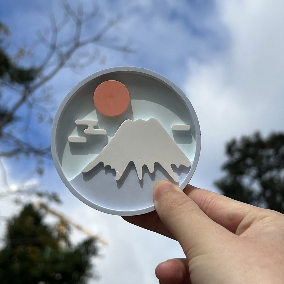 【香港手工制造】富士山立体杯垫 - 杯垫 - 其他材质 蓝色