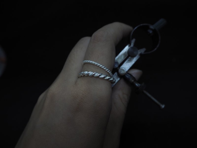 麻花银戒实验课-单件 - 金工/饰品 - 纯银 