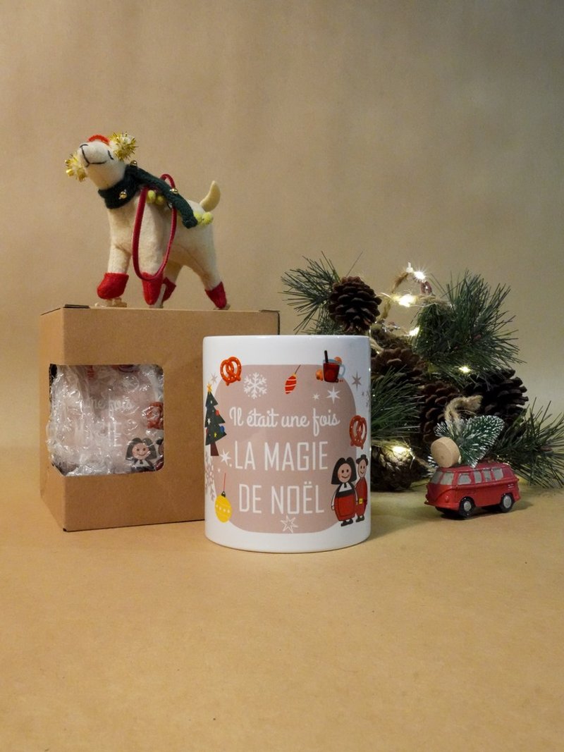 法式圣诞马克杯 LA MAGIE DE NOËL / 圣诞节 阿尔萨斯 交换礼物 - 咖啡杯/马克杯 - 陶 白色