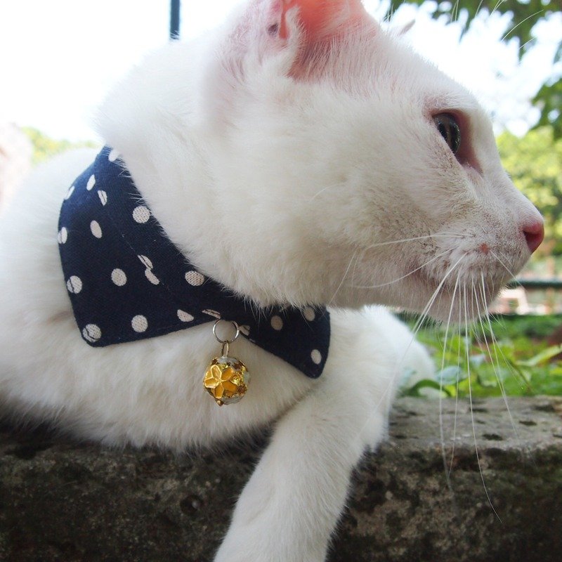 【活动出清】5色 旧款 宠物领巾项圈 猫 小型犬 - 项圈/牵绳 - 棉 多色