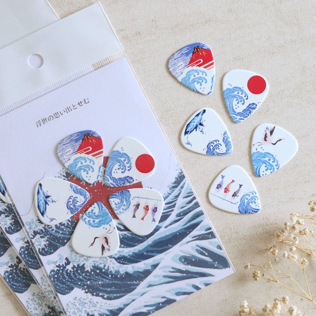 浮世绘吉他pick  一组 5 片入 - 其他 - 塑料 白色