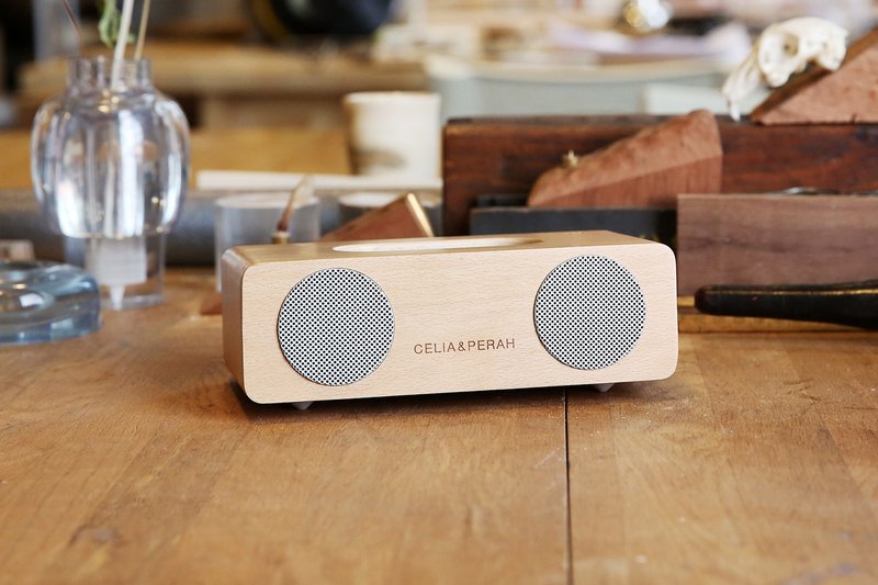 M2 无线高传真蓝牙实木音响-山毛榉原木色 - 扩音器/喇叭 - 木头 卡其色