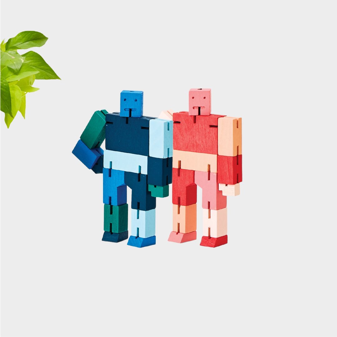 Cubebot 酷比人【渐层小型】木制变形积木机器人益智设计疗愈玩具 - 玩具/玩偶 - 木头 