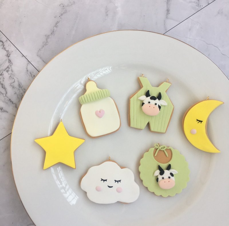 牛宝宝  仿真收延饼干  生日礼物 纪念项链 - 婴儿饰品 - 粘土 