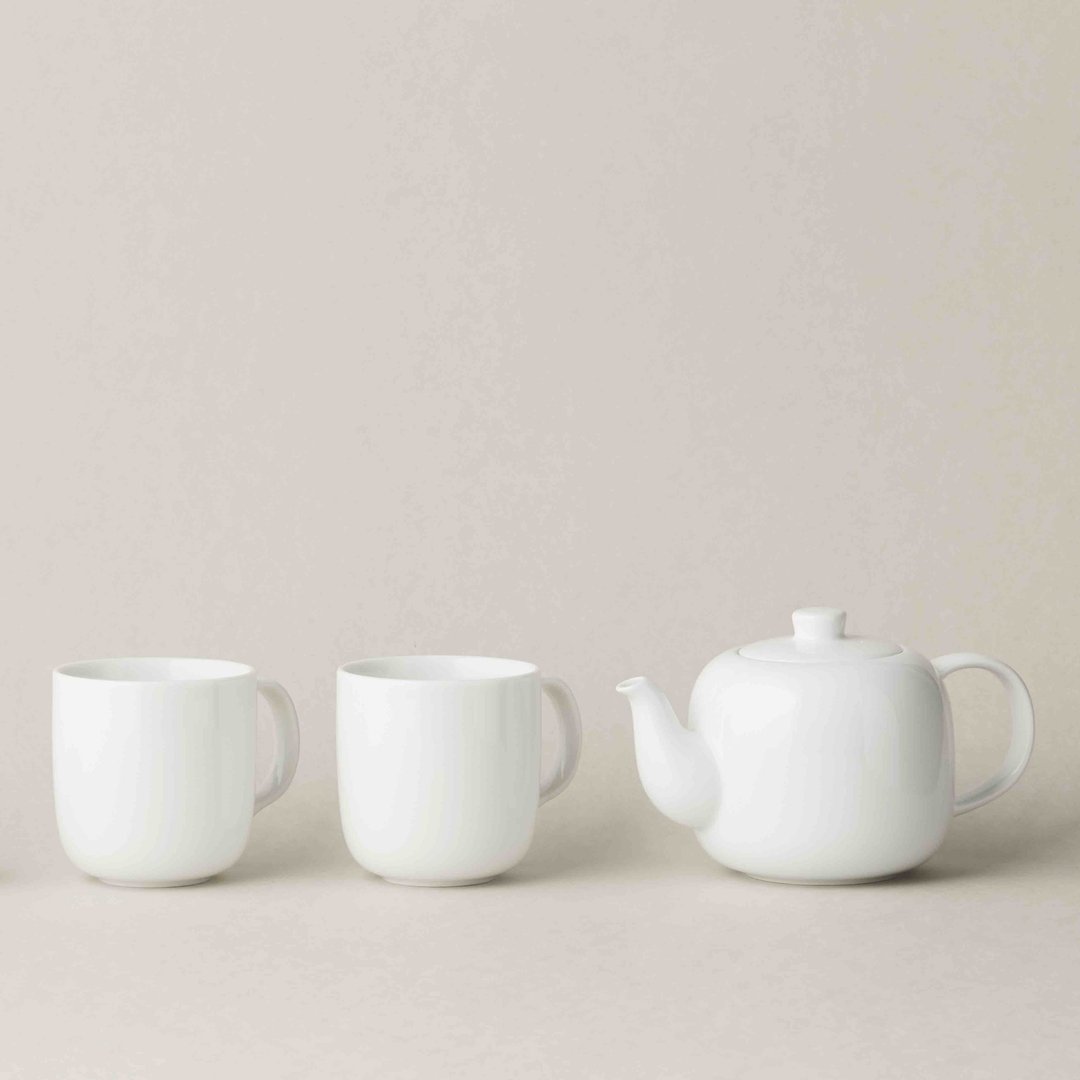 TG 白瓷茶壶马克杯组 - 茶具/茶杯 - 瓷 白色