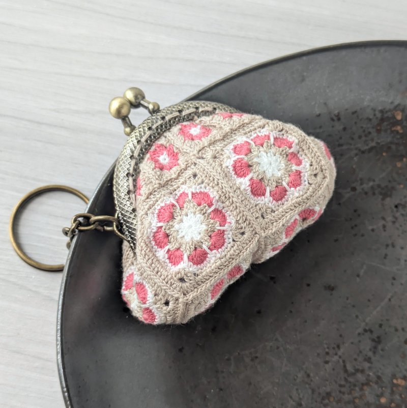 零钱包/钩编/钥匙扣/非洲花 - 零钱包 - 聚酯纤维 卡其色