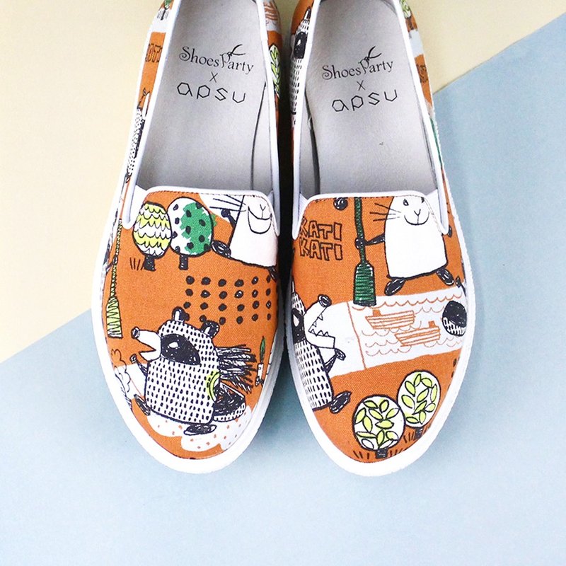 38&39号马上出货_兔崽子穿越记厚底休闲鞋/M2-16009F - 芭蕾鞋/娃娃鞋 - 其他材质 橘色