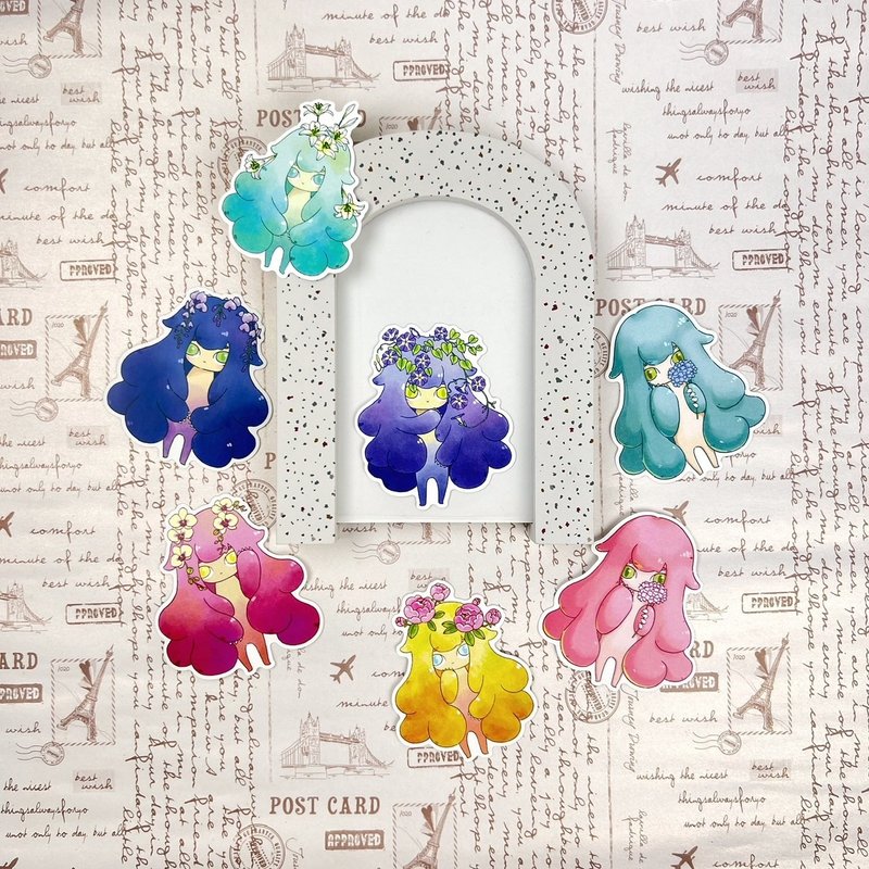 花系列贴纸 - 贴纸 - 防水材质 