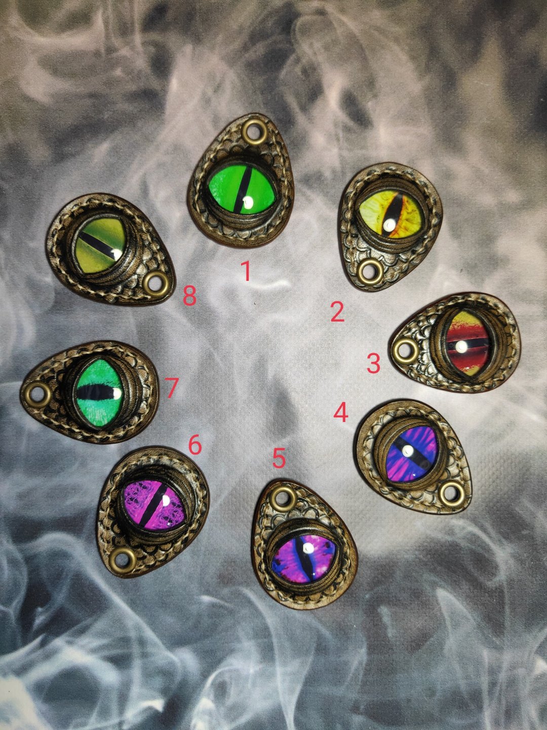 Dragon's Eye Key Chain, Dragon's Eye, Game of Thrones, Dragon's - 钥匙链/钥匙包 - 真皮 多色