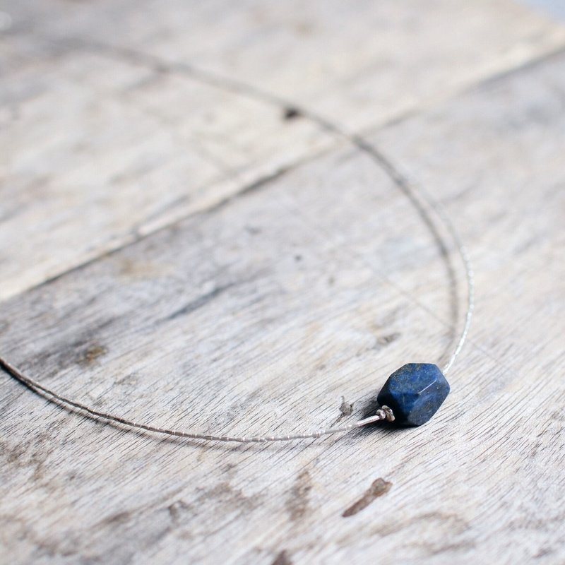 OMAKE 青金石缀银项链 - 项链 - 宝石 蓝色