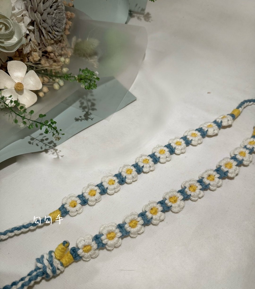花花手机挂绳可调式/两段花20朵 - 挂绳/吊绳 - 棉 