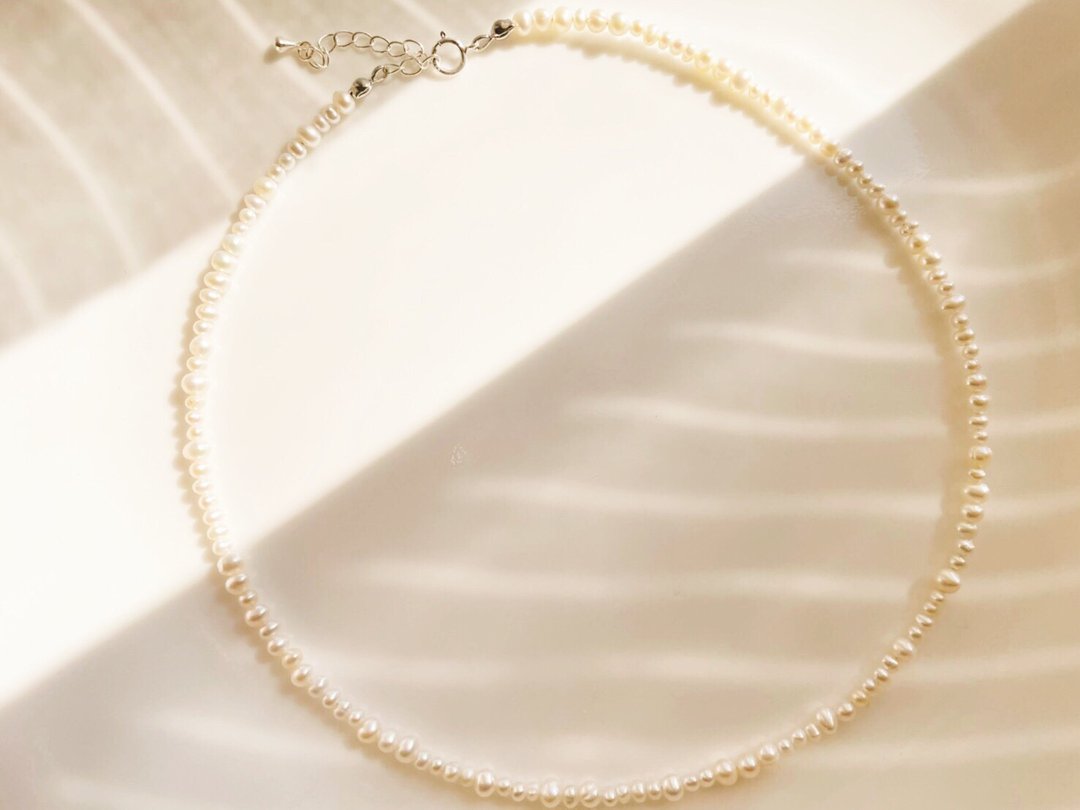 米你珍珠项链 II Mini collier de perle II - 项链 - 水晶 白色