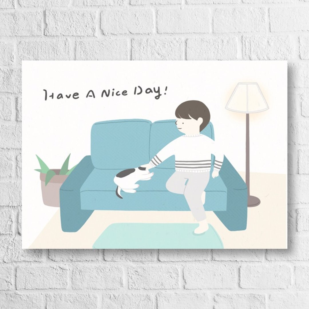 万用卡-Have a nice day - 卡片/明信片 - 纸 白色