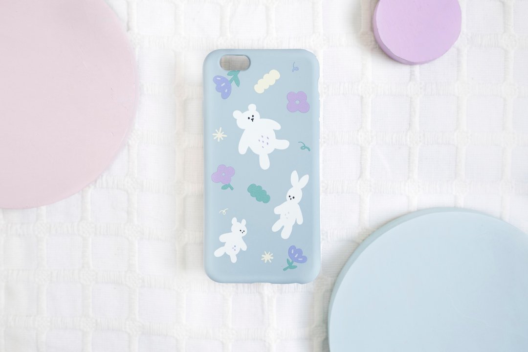 玩偶系列 - 灰蓝色iphone case电话壳 - 手机壳/手机套 - 塑料 蓝色