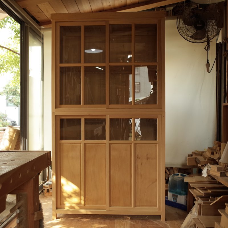 定制-桧木大型橱柜 - 书架/书挡 - 木头 