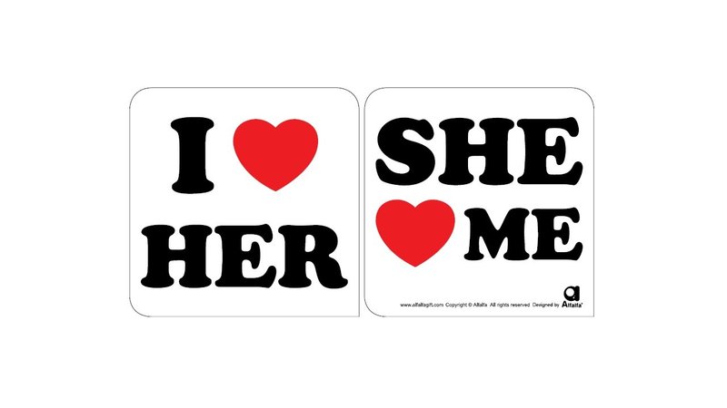 Love 2 love汽车防滑硅胶贴( I LOVE HER) - 其他 - 硅胶 白色