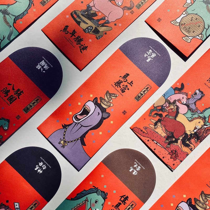 【马马咪呀】马年6款红包袋 - 红包/春联 - 纸 红色