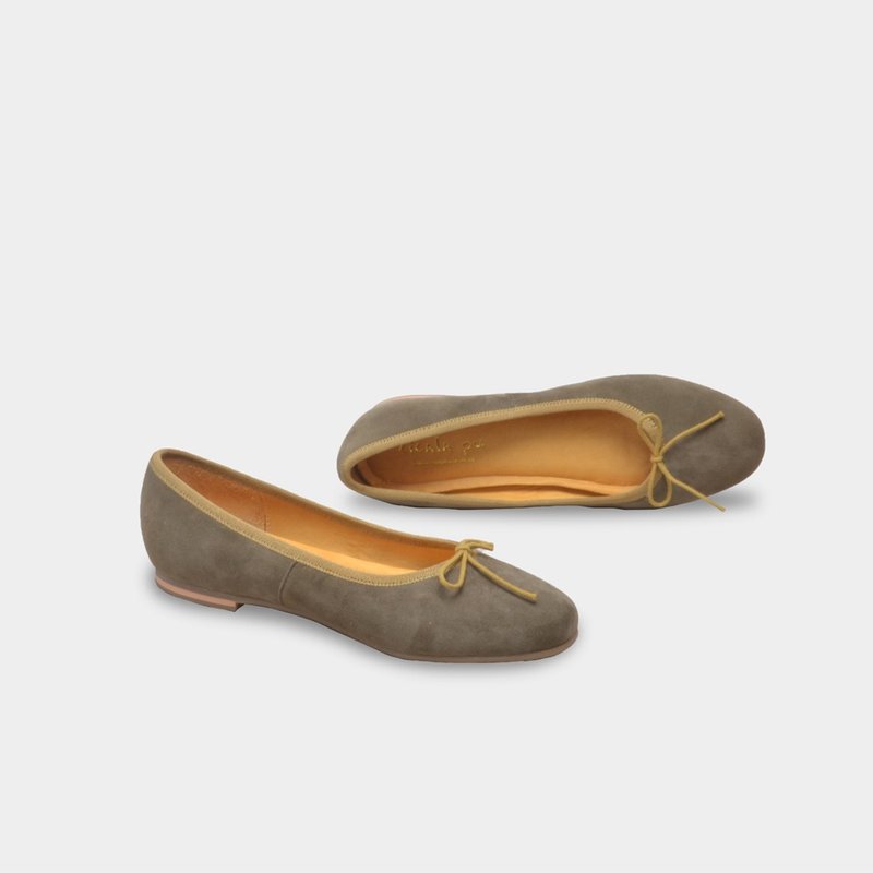 268 墨绿 不分左右脚娃娃鞋= - 芭蕾鞋/娃娃鞋 - 真皮 绿色