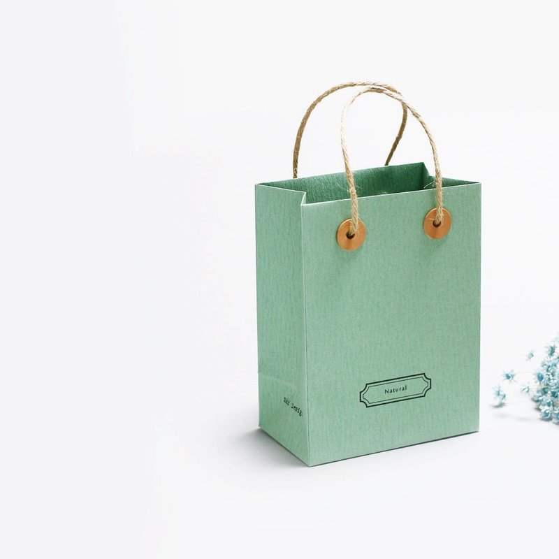 Natuarl // Mint) Small Sopping Bag A small carrying bag that conveys your feelings - 包装材料 - 纸 绿色