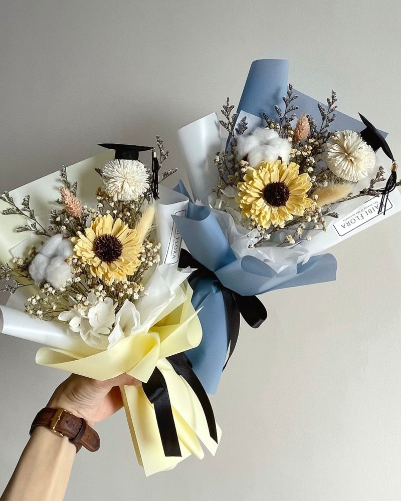 云朵系列/毕业花束/向日葵花束/满天星干燥花/木棉花干燥花 - 干燥花/捧花 - 植物．花 