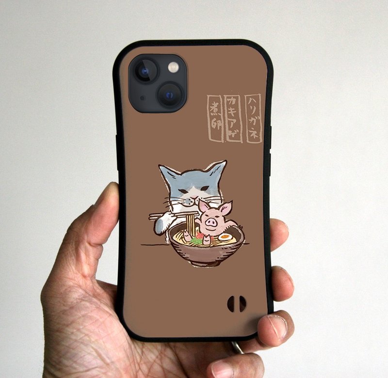 握把式 iPhone 手机壳 豚骨拉面 棕色 - 手机壳/手机套 - 塑料 咖啡色