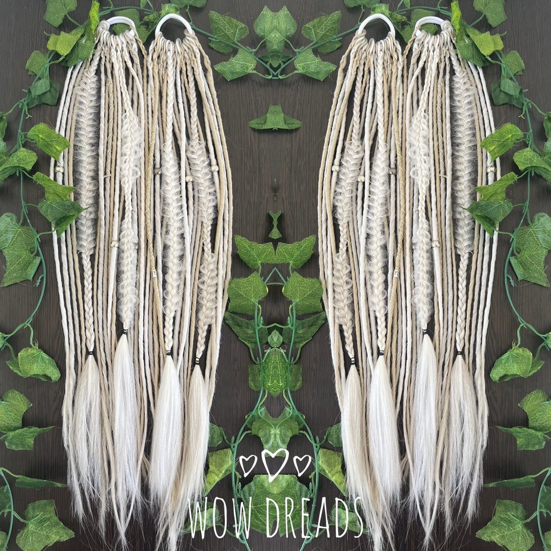 Set Scandinavian Brule Classik Skandi Dreads Ombre Synthetic - 发饰 - 其他人造纤维 银色