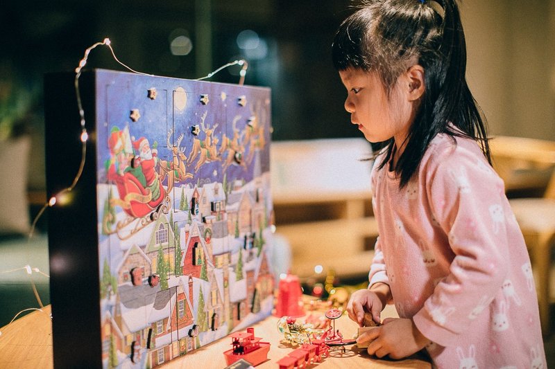 美国经典圣诞倒数盒-雪橇圣诞老人音乐盒 /圣诞体验 - 摆饰 - 木头 绿色