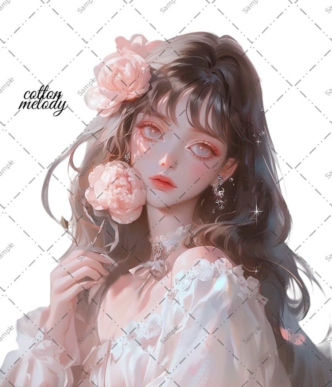 original sticker no.807 人物贴纸 原创贴纸 人物贴纸 女孩贴纸 原创人物贴纸 - 贴纸 - 纸 