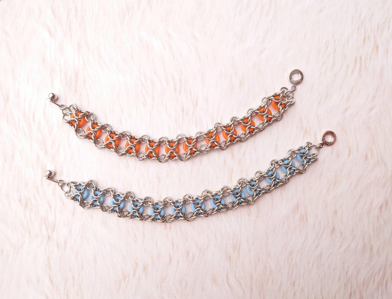 蓝花环-不锈钢手链 - 手链/手环 - 不锈钢 蓝色