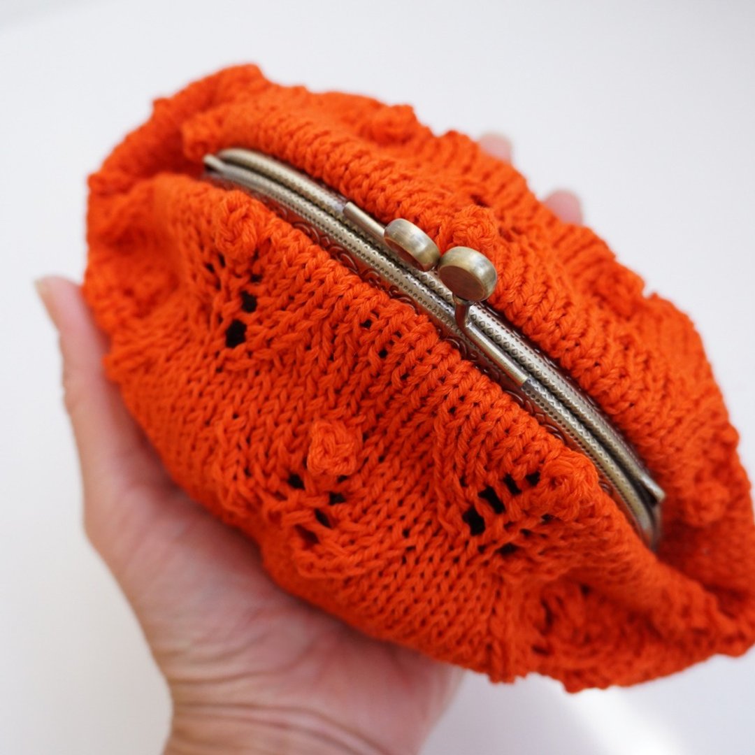 Ba-ba handmade Pattern knitted pouch No.C1506 - 化妆包/杂物包 - 其他材质 红色