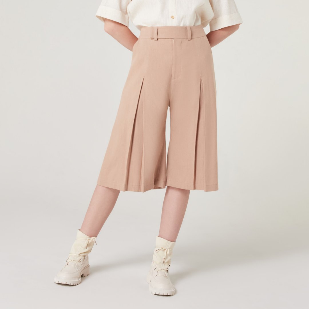 KNEE TWIST PANTS - 女装上衣 - 棉 