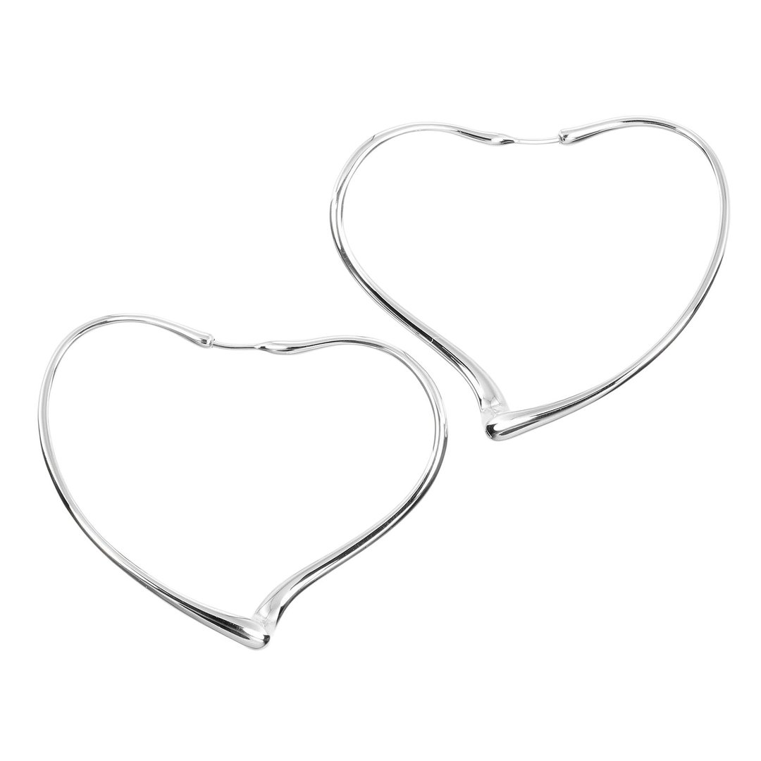 【日本直送】蒂芙尼 TIFFANY&Co. 经典爱心圆圈 耳环 中款 纯银 925 约 9.85g 【二手】A级 - 耳环/耳夹 - 银 银色