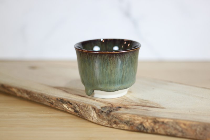 【送礼好物】60ml 天目釉 日式手工小茶杯 叶政豪作品 - 茶具/茶杯 - 瓷 