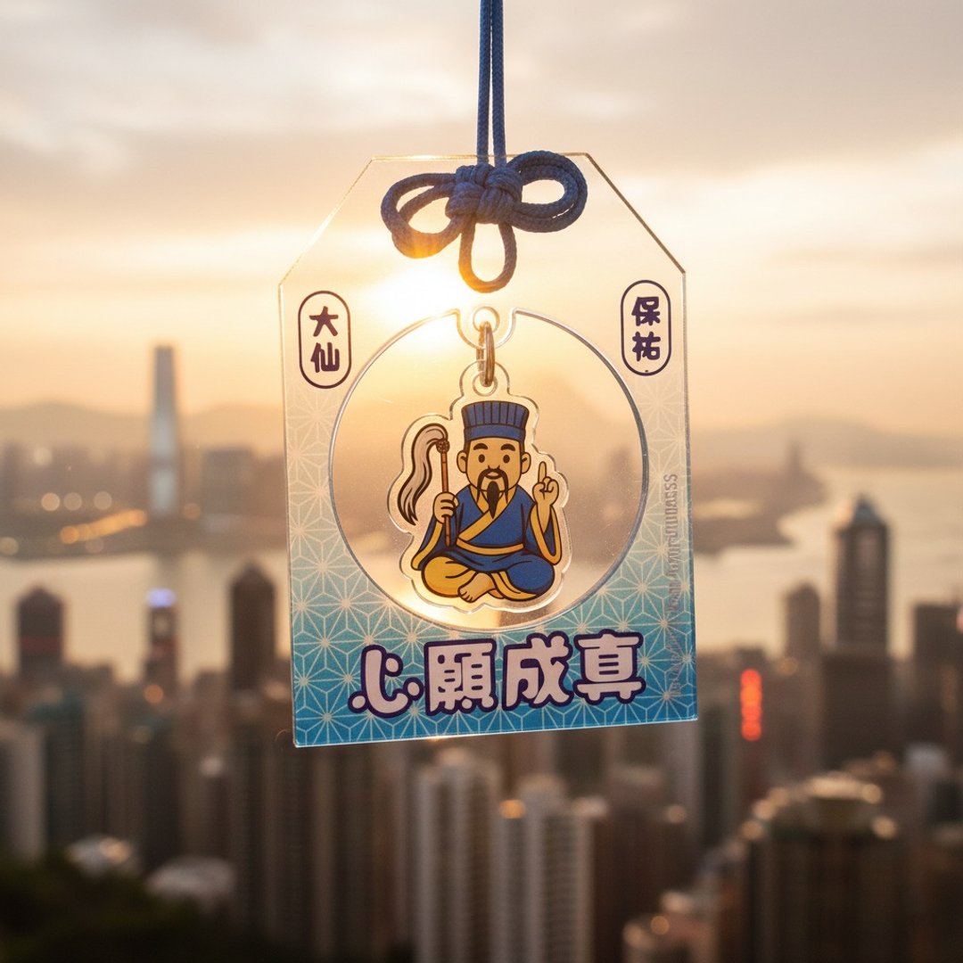 神明御守 | 黄大仙 | 港神港地 | 香港神明 - 吊饰 - 压克力 蓝色