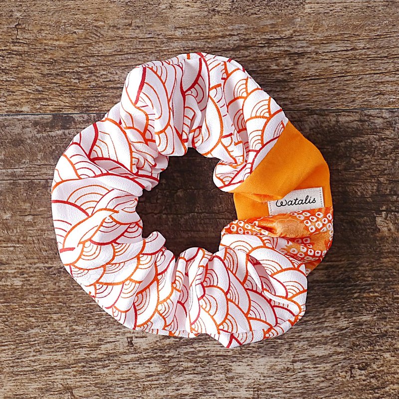 带来幸福的发饰 和服束发圈 青海波纹 - 发饰 - 其他人造纤维 白色